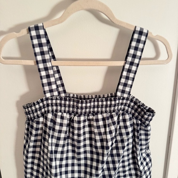 J.CREW Black and White Gingham Cotton Tank Top - Picture 4 of 6